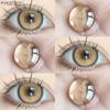 EYESHARE 1pair Lemon Gray Contact Lenses 14.0mm Korean Natural Brown Softlens Eye Contacts Cosmetics Pupils
