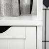 Narrow Floor Cabinet, Bathroom Cabinet with 3 Drawers and 2 Open Shelves, 30W x 30D x 141.6Hcm, White