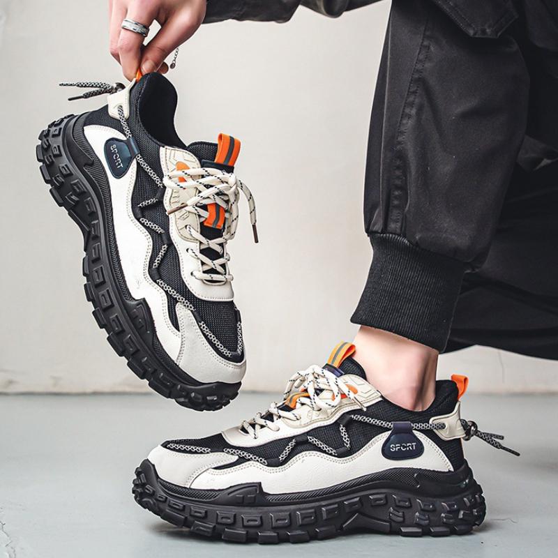 Fashion 2024 New Platform Men Shoes Fashion Chunky Sneakers Men Casual Shoes Breathable Sports Lace Up Dad Shoes Male Fitness Footwear
