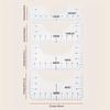 Transparent Acrylic T-shirt Alignment Ruler, Clothing Graphic Ruler, Front and Back Measurement, Sewing Guide Tools, 4 Pcs