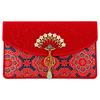 Premium Brocade Red Envelopes Exquisite Tassel Elegant Fan Decor Spring Festival Hongbao Soft Texture Reusable Cloth