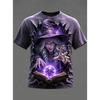 Fashion Women Retro Creative Witch Print T Shirt Funny Casual O-neck Short Sleeves T-shirt Summer Female Tee Shirt Halloween Limited Edition