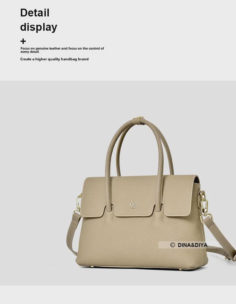 Dámská módní messenger taška 2025 z pravé hovězí kůže pro dojíždění