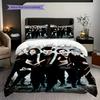 Rock Band Action Intense Performance Bedding (1 * duvet cover + 2 * pillowcase, without core) 2D Flat Bedding set Soft and comfortable