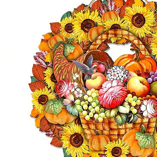 Fall Welcome Sign for Front Door Wooden Pumpkin Sunflower Door Sign Rustic Thanksgiving Farmhouse Hanging Plaque for Outdoor Porch Wall Autumn Harvest