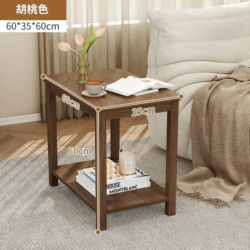 Simple Living Room Sofa Side Table Balcony Corner Coffee Table Small Square Bedside Side Living Room Tables Cabinet Furniture