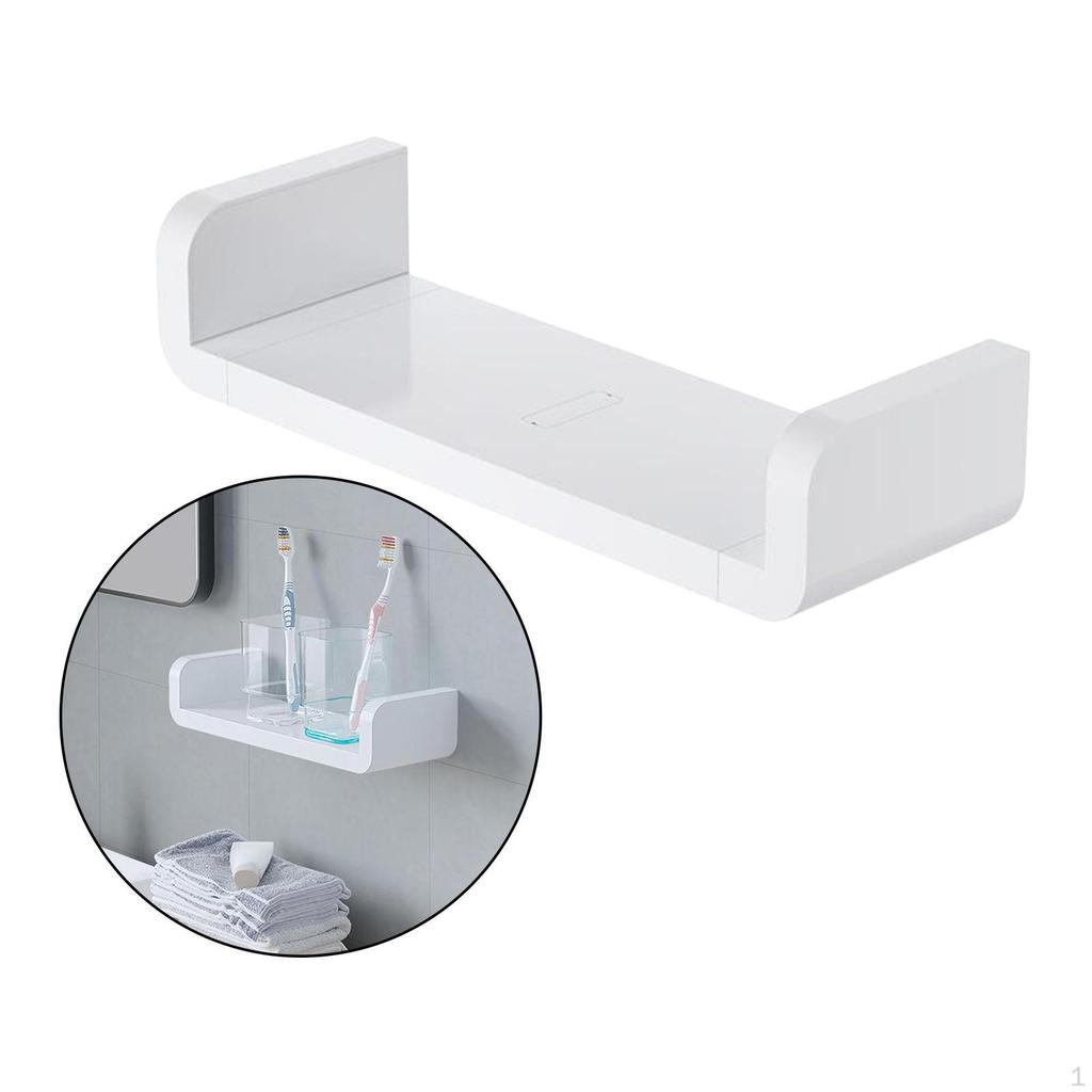 Shower Shelf Bathroom Organizer, No Drilling Wall Mounted Plastic for Bathroom,