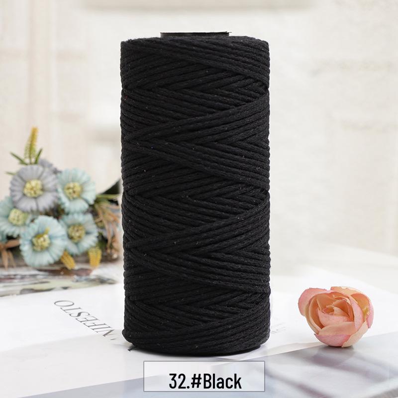2mm Round Strand Hollow Yarn for European Style Crochet Bags, DIY Projects & Hand Knitting - Multi-Color Options