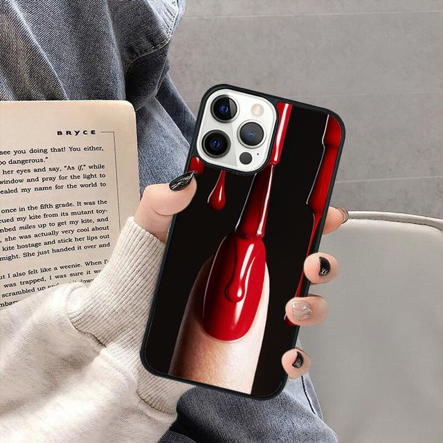 Nagellack Collage Handyhülle Cover für iPhone 17 Air 16 16e 15 13 14 11 12 Pro Max Plus coque fundas Schale