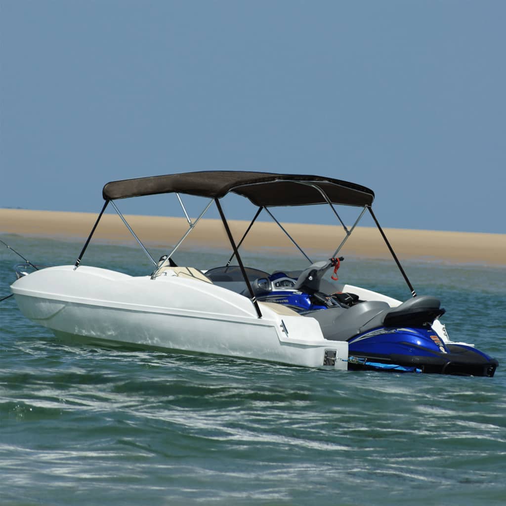 3 Bow Bimini Top Black 183x140x137 cm