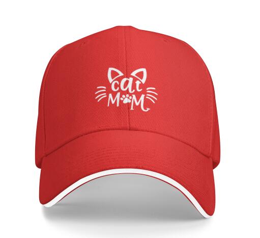 Cat Mom Hats Mama Baseball Cap Denim Adjustable Unisex Hat Cap for Women Snapback Cap Adult Unisex Four Seasons