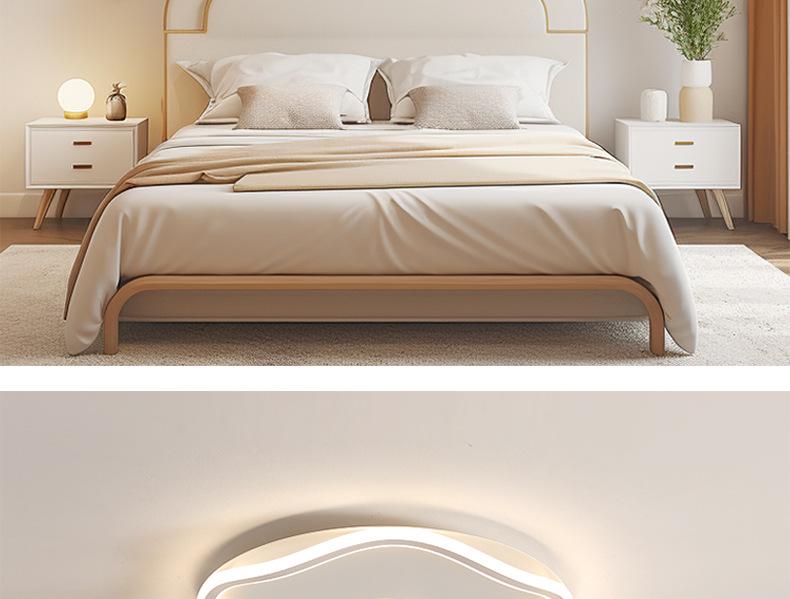 Ventilator de tavan silențios cu lumină pentru dormitor și camera copiilor, design modern minimalist, iluminare prietenoasă cu ochii și reglabilă