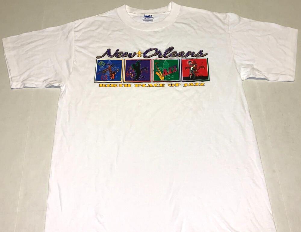 New Orleans Louisiana Birth Place of Jazz Music T-Shirt New! MEDIUM Unisex T-Shirt XL