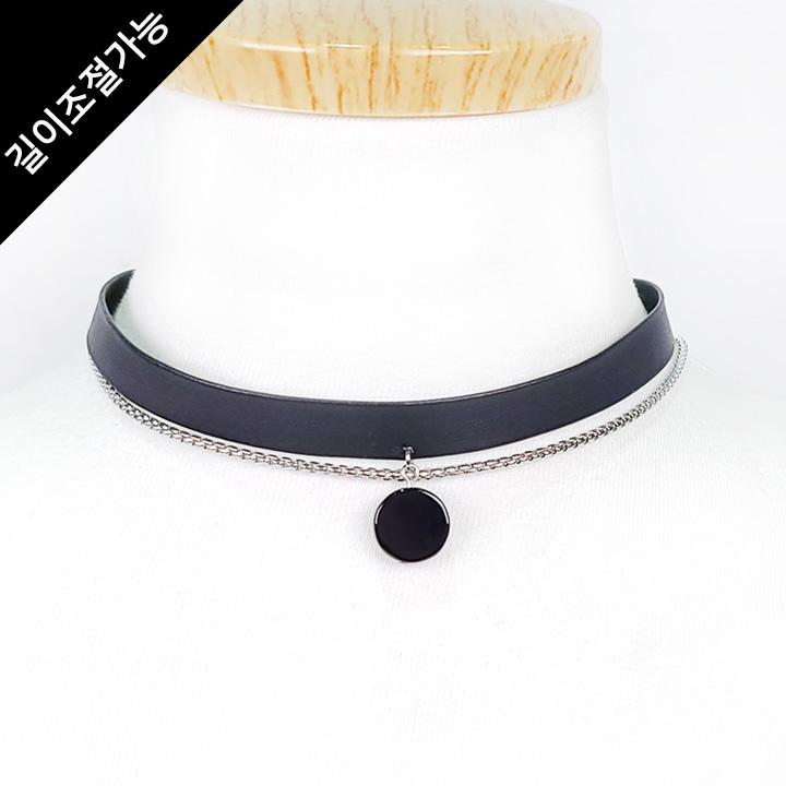 Glory_Arden Onyx Circle Point Choker Necklace / Ghmn-201