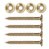 4 Sets Guitar Neck Joint Bushing Set Metal Ferrule Bolt with Screw Accessory for Electric Bass