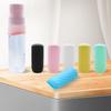 5/6 silicone bottle caps for travel essentials accessories, leak-proof elastic caps, suitable for travel-sized bottles of toilet