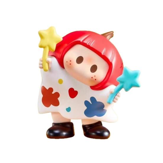 

Міні-мультяшна лялька Настільна прикраса Маленька мила фігурка з нахиленою головою Смоляна фігурка для домашнього офісного столу Аксесуари Random Style