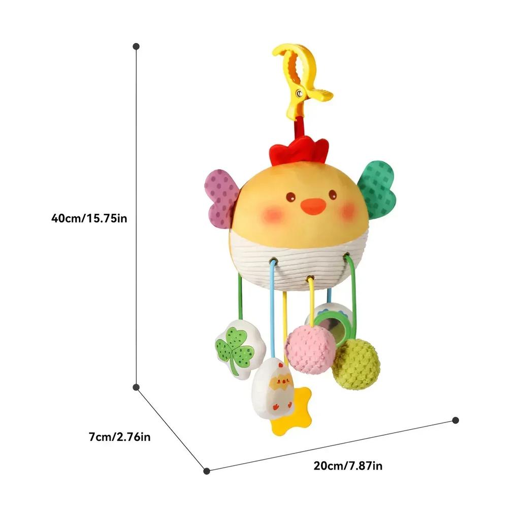 New Baby Bed Hanging Drawstring Toy Newborn Baby Stroller Toy Cute Animal Educational Toys Hand Grip Plush Bebe Fun Bedtime Toys