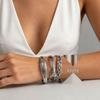 Ethnischer Stil Koi-Prägung Fischschwanz Stapelbares Armband Set