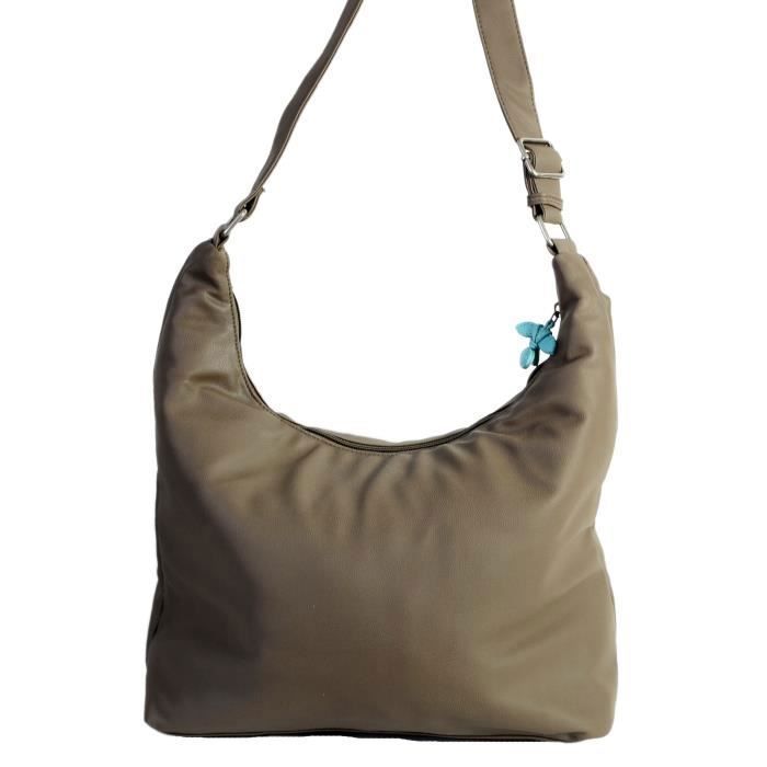 Sac - LE TEMPS DES CERISES - Denver 19 - Taupe - 31,5 cm - Polyuréthane - Mixte