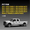 Smoked Lens 4pc White LED Side Marker Lights For 2011- Ford F-450 Super Duty