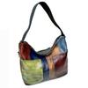 Damen Umhängetasche Bunte Rindsleder-Patchwork Schultertasche Messenger Bag Große Kapazität Lässige Damen Tasche Echte Leder Damen Tasche
