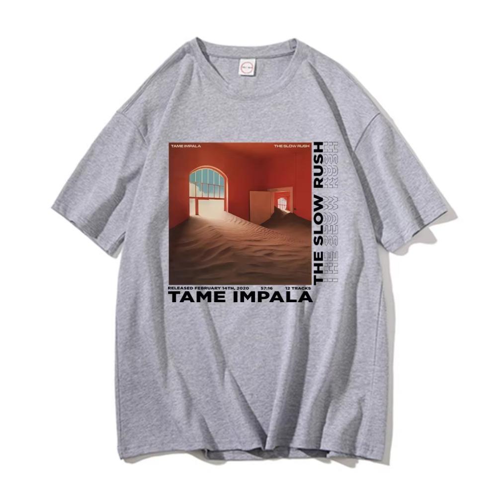 Tame Impala The Slow Rush Album Graphic T-shirts Men Tshirt Oversized Tees Women's Lndie Pop Music T Shirts