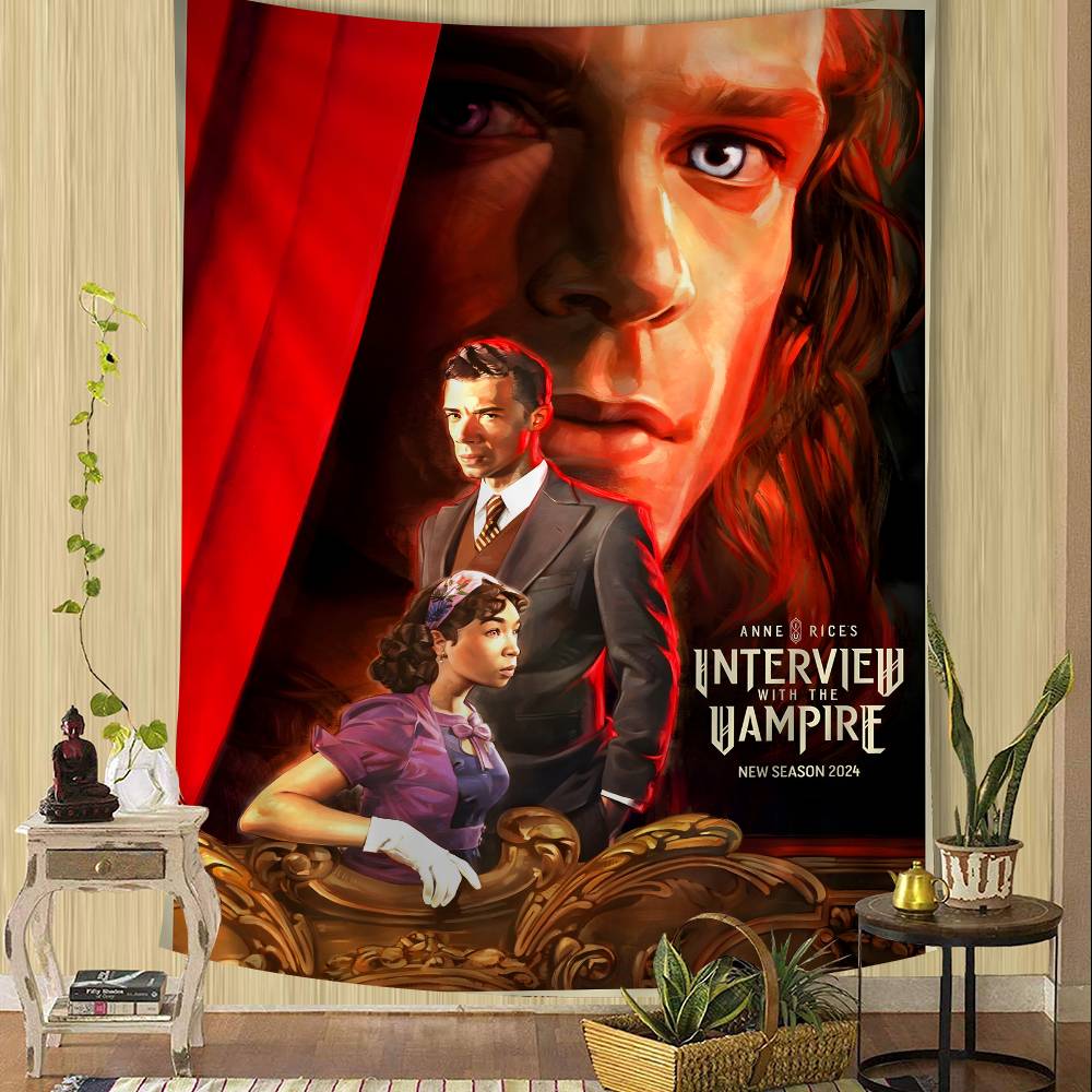 Interview With The Vampire Classic Tapestry Art Printing Bohemian Wall Tapestries Mandala Decor Blanket