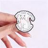 Cute Animal Capybara Cat with Knife Enamel Pins Con todo respeto opino diferente Spanish Quotes Brooch Lapel Badge Jewelry Gifts