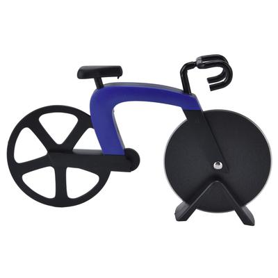 Fahrrad Pizza Schneider Rad Edelstahl Fahrradform Pizza Messer Küche Pizza Schneidwerkzeug Blau