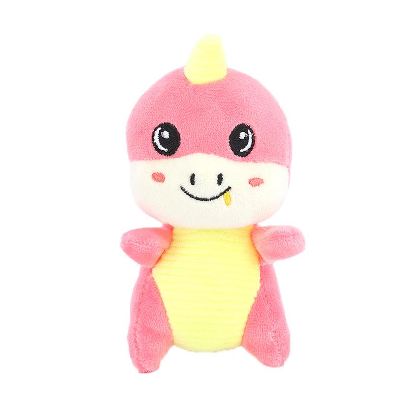 

Adorable Dinosaur Plush Keychain Super Soft Crystal Velvet Mini Toy Stuffed рожевий