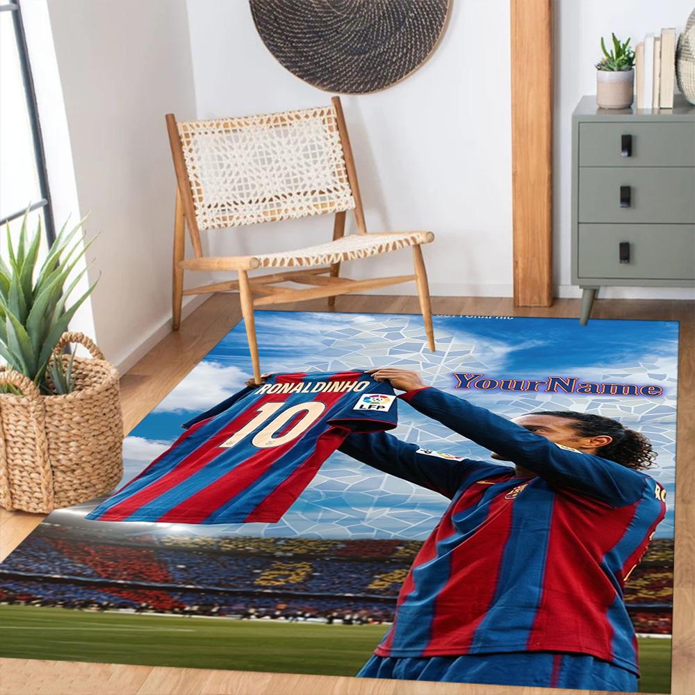 Fc Barcelona Customize Text Floor Rug Office Rug Perfect for Entryway Balcony Study Room Kitchen Antislip Carpet Office Home Decor