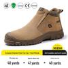 Men's Breathable Steel Toe Work Shoes - Comfortable, Wear-Resistant, Anti-Smash, Anti-Puncture, Anti-Scald & Anti-Spark for Construction and Welding.