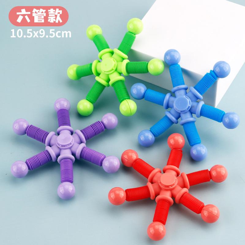 1 peça de Brinquedos Fidget Spinner para Crianças, Tubos Pop, Brinquedos Sensoriais, Jogos com Ventosa, Plástico, Transformável, Alívio de Estresse, Presentes para Crianças e Adultos