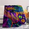 dinosaur Print Flannel Blanket, High quality Comfortable for All Seasons, Home Decor, Warmth and Comfort, Perfect for Christmas Gifts