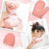 New Honeycomb TPU Shower Gloves Quick Drying Scrubber Sponge Bath Gloves Loofah Solid Color Exfoliating Glove For Bathroom