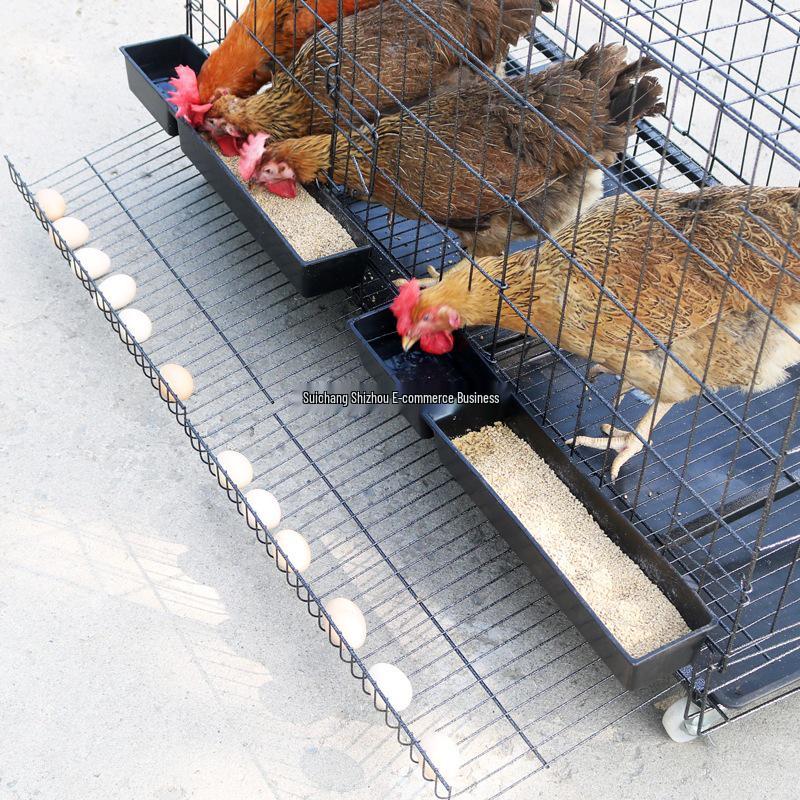 Extra Large Foldable Chicken Coop with Thickened Wire for Egg-Laying