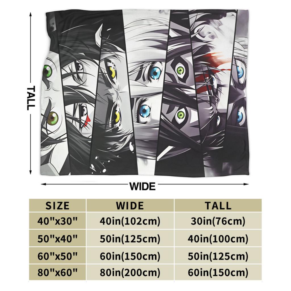 Attack On Titan Blanket Quality Super Soft Throw Blanket Winter Decorative Couch Chair Sofa Bed Funny Bedspread