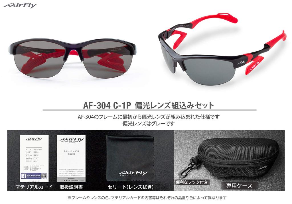 Sunglasses Black Frame Free Size [AirFly] AF-304 C-1P