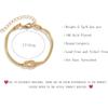 Love Knot Bracelets for Women 14K Gold Plated Dainty Snake Chain Infinity Bracelet Adjustable Stainless Steel Jewelry Gifts