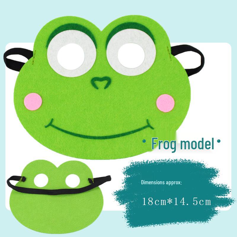 Children's Day Animal Masks: Frog & Tiger Cartoon Eye Masks for Kindergarten Performances