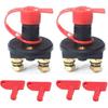 2X Battery Cut Off Kill Switch Master Isolator Heavy Duty 12v 24v 2 Keys