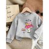 Adorable Snail And Mushroom Print Design, a Comfortable And Easy Thin Sweatshirt for Baby Girls Aged 0-3