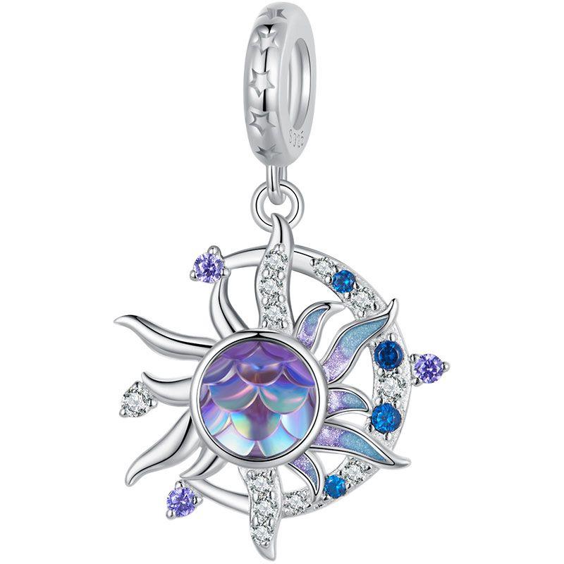 WOSTU 925 Silver Orignal Princess Charms Pendant Cartoon Girl Bead Fit Bracelet Necklace For Girl DIY Birthday Gift