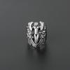 Winged Angel Cross Vintage Wings Open Ring
