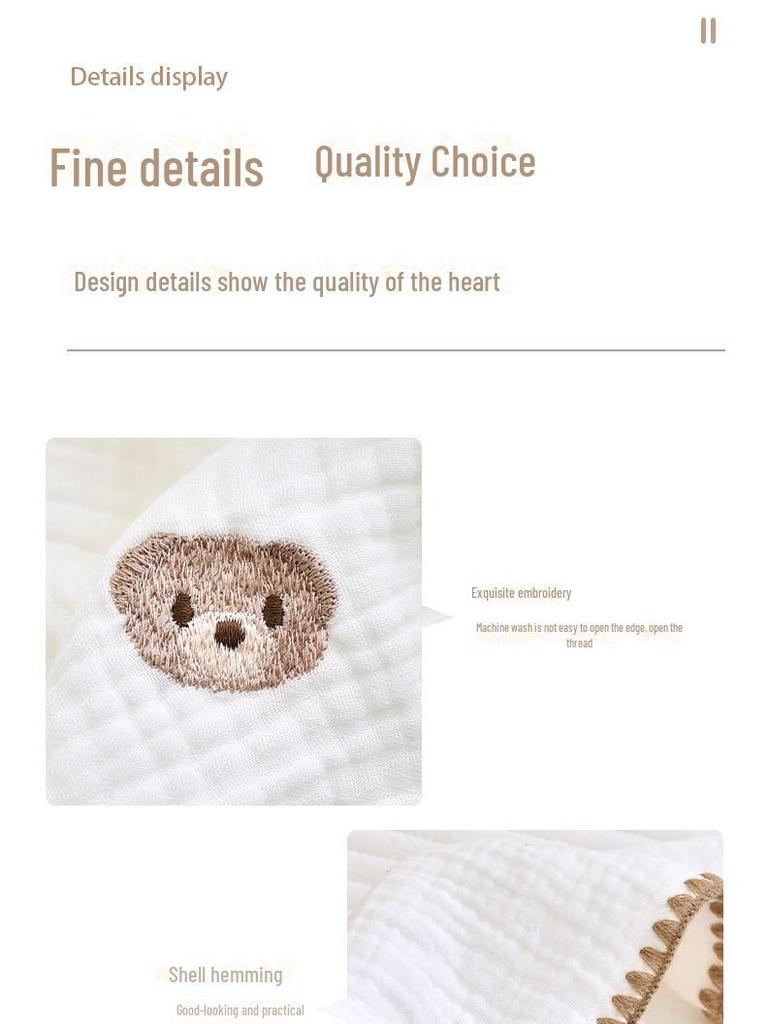 Zavinovačka pro novorozence z čisté bavlny s vyšívanou gázou