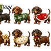 Hunde-Thema Feiertagsgeschenk 2026 Weihnachten Dackel Adventskalender, 24-Tage Countdown Spielzeugset mit Mini-Box-Figuren, Acryl-Ornament-Sammlung,