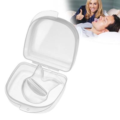 Anti-Snoring Tongue Retainer Device with Storage Box Anti-Snoring Device Sleeping Bite Guard for Bruxism and Stop Snoring