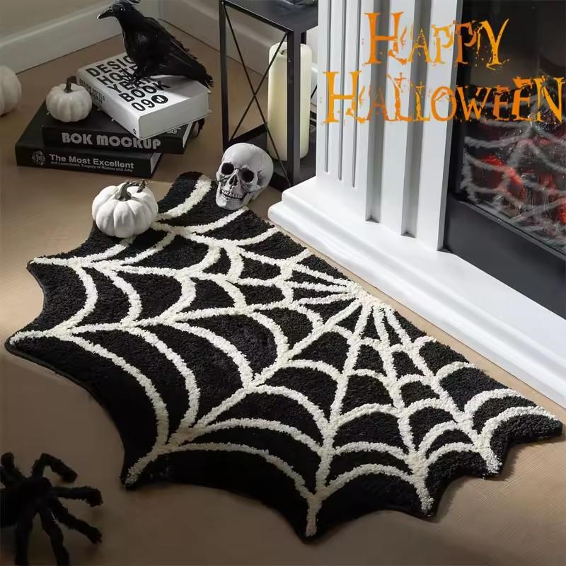 Halloween Shaped Imitation Cashmere Floor Mats Absorbent Bathroom Horror Entrance Door Mat Home Decoration