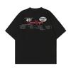 Trendy Summer New American Retro Personalized Outdoor Camping Design Printed Men's and Women's Loose T-shirts